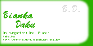 bianka daku business card